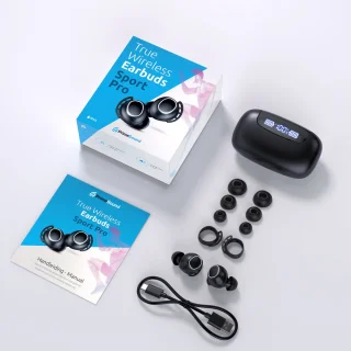 PrimeSound Sport Pro Draadloze Oordopjes Zwart