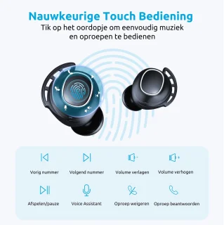 PrimeSound Sport Pro Draadloze Oordopjes Zwart