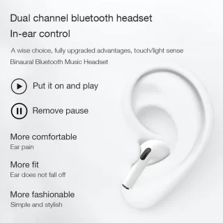 Pro 4 Bluetooth Draadloze In-Ear Oordopjes Wit