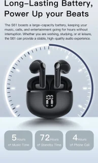 Pro 5 Draadloze Bluetooth Oordopjes Zwart