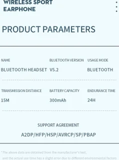 Pro Care Excellent Quality M16P Bluetooth 5.2 Draadloze Earbuds Paars