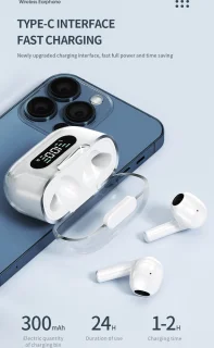 Pro Care Excellent Quality M16P Bluetooth 5.2 Draadloze Earbuds Paars