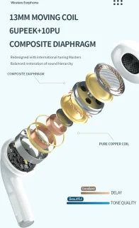 Pro Care Excellent Quality M16P Bluetooth 5.2 Draadloze Earbuds Paars