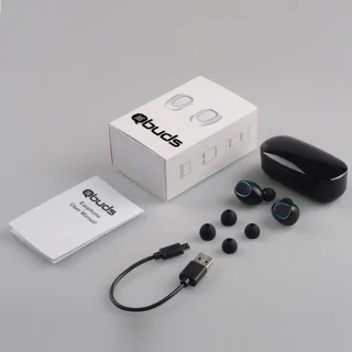 Qbuds Draadloze Bluetooth 5.0 Oordopjes Zwart