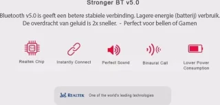 QCY T1 Draadloze in-ear oordopjes - Zwart