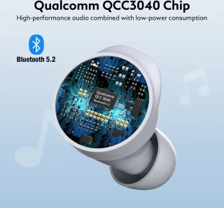 QCY T17 S draadloze oordopjes lichtgrijs