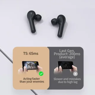 QCY TWS Earbuds T5 In-Ear Zwart