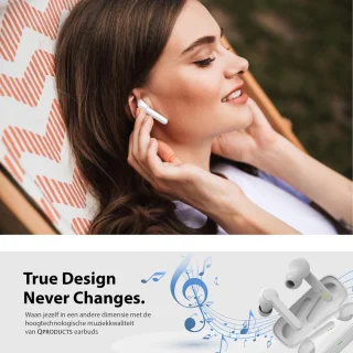 Qproducts Earpods Draadloze Bluetooth Oordopjes Wit