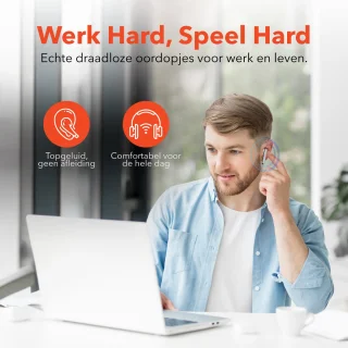 QuchiQ Draadloze Bluetooth Oordopjes Wit