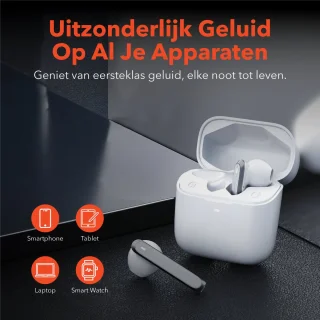 QuchiQ Draadloze Bluetooth Oordopjes Wit