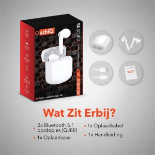 QuchiQ Draadloze Bluetooth Oordopjes Wit