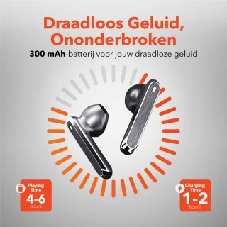 QuchiQ™ Draadloze Oordopjes Zwart