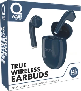 Qware Sound Draadloze Bluetooth Oordopjes Blauw