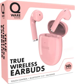 Qware Sound Draadloze Bluetooth Oordopjes Roze