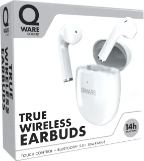 Qware Sound Draadloze In-Ear Bluetooth Oordopjes Wit