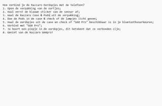 Razzaro G60 Pro draadloze oordopjes