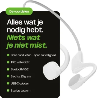 Rebøne Core Bone Conduction Hoofdtelefoon Wit