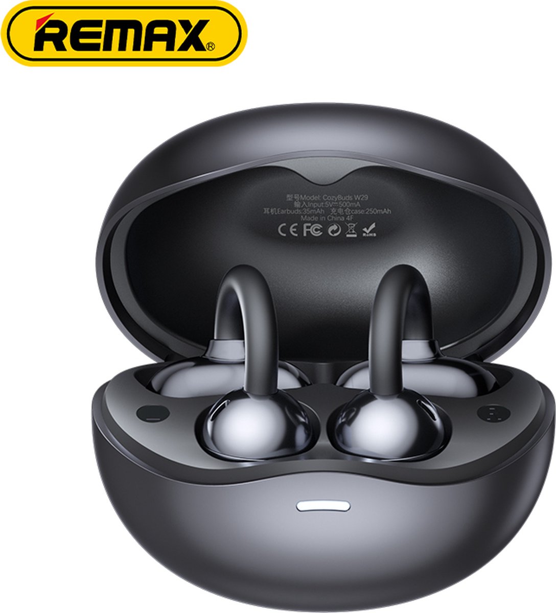 De Remax Cozy Buds W29 Bluetooth Oordopjes Zwart in één oogopslag