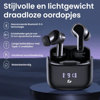 Saaf Draadloze Bluetooth Oordopjes Zwart