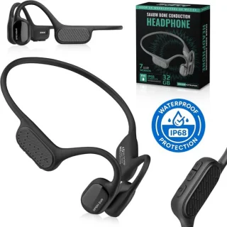 Saawb Bone Conduction Premium Draadloze Sport Oordopjes Zwart