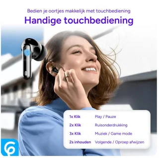 SBG Draadloze Bluetooth 5.3 Oordopjes Zwart
