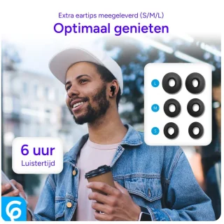 SBG Draadloze Bluetooth 5.3 Oordopjes Zwart