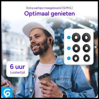 SBG Draadloze Bluetooth 5.3 Oordopjes Zwart