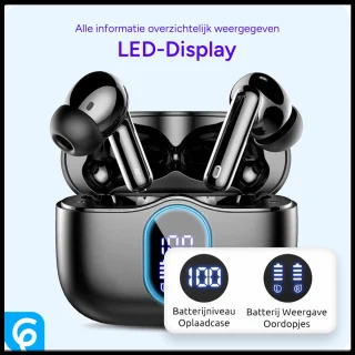 SBG Draadloze Bluetooth 5.3 Oordopjes Zwart