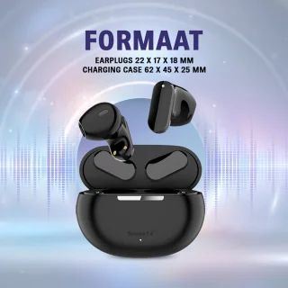 Sense14 T18 Mini Draadloze Oordopjes Bluetooth 5.3 Zwart