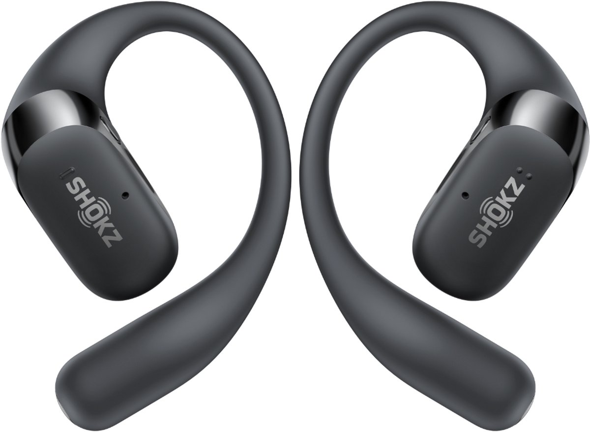 De Shokz OpenFit 2 Draadloze Open-Ear Sporthoofdtelefoon Zwart in één oogopslag
