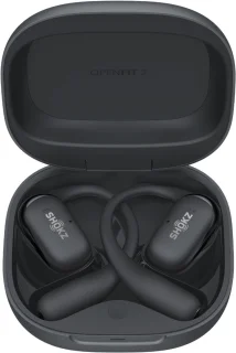 Shokz OpenFit 2 Draadloze Open-Ear Sporthoofdtelefoon Zwart