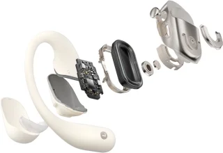 Shokz OpenFit 2 Draadloze Sporthoofdtelefoon Beige