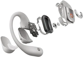 Shokz OpenFit 2+ Draadloze Sporthoofdtelefoon Grijs