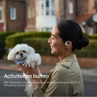 Shokz OpenFit 2+ Draadloze Sporthoofdtelefoon Grijs