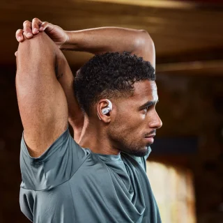 Shokz OpenFit 2+ Draadloze Sporthoofdtelefoon Grijs