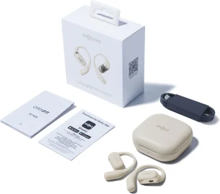 Shokz OpenFit Sporthoofdtelefoon Beige