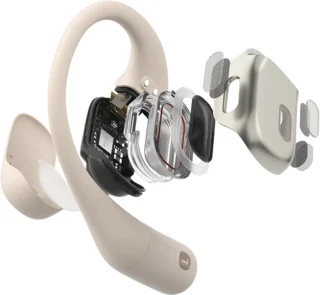 Shokz OpenFit Sporthoofdtelefoon Beige