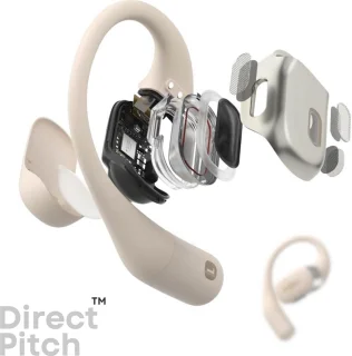 Shokz OpenFit Sporthoofdtelefoon Beige