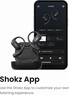 Shokz OpenFit Sporthoofdtelefoon Zwart