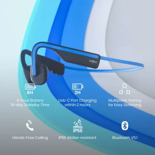 Shokz OpenMove Sporthoofdtelefoon Blauw