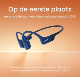 Shokz OpenRun USB-C Sporthoofdtelefoon Blauw