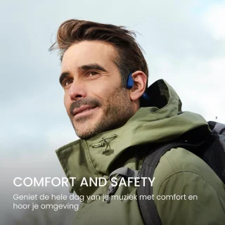 Shokz OpenRun USB-C Sporthoofdtelefoon Blauw