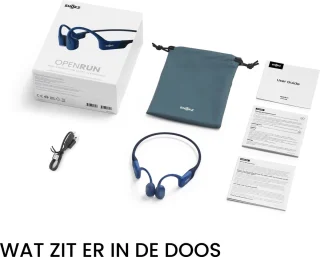 Shokz OpenRun USB-C Sporthoofdtelefoon Blauw