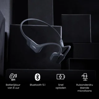 Shokz OpenRun USB-C Sporthoofdtelefoon Zwart