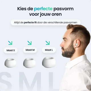 Siltcon SoundWave Pro 1 Draadloze Bluetooth Oordopjes Wit