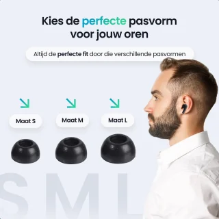 Siltcon SoundWave Pro 1 Draadloze Bluetooth Oordopjes Zwart