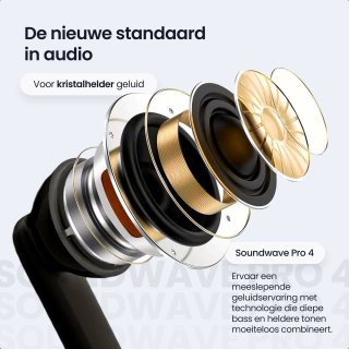 Siltcon SoundWave Pro 4 Draadloze Bluetooth Oordopjes Zwart