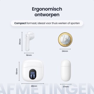 Siltcon SoundWave Pro 4 Draadloze Oordopjes Wit Bluetooth 5.4