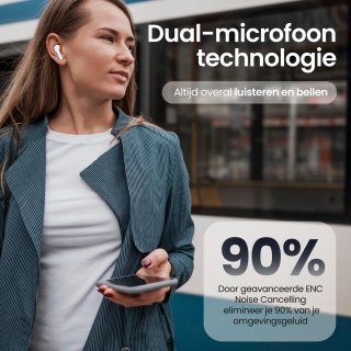 Siltcon SoundWave Pro 4 Draadloze Oordopjes Wit Bluetooth 5.4