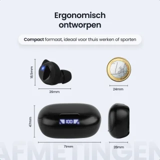 Siltcon® SoundWave Pro Volledig draadloze oordopjes